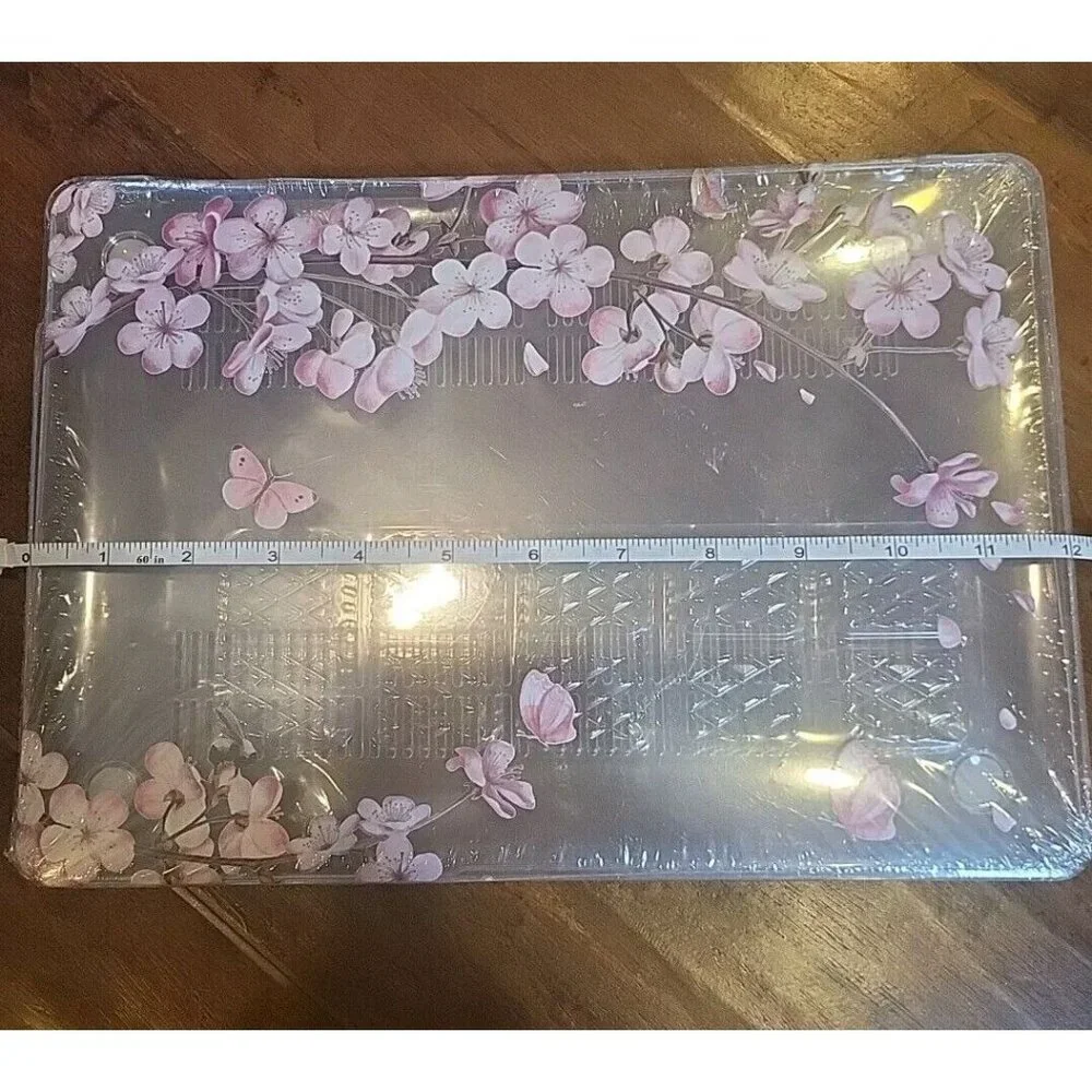 Plastic Hard Case Cover Laptop Shell‎ 8 1/2 By 12 Flowers Butterfly Cherry New